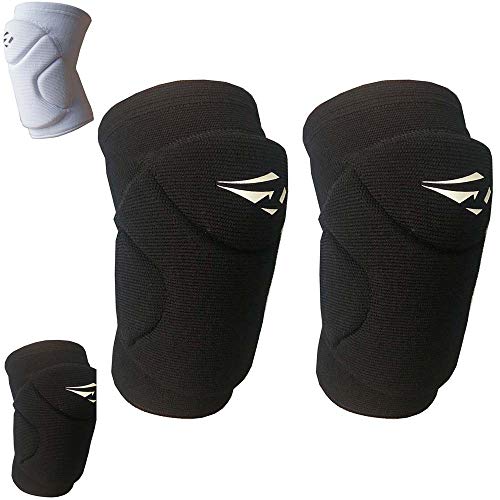 Rawxy Volleyball Knee Pads with High Shock Absorbing Cushion,Adult Junior Youth Men &Women Boy Girls Gift (black, Middle and Large)