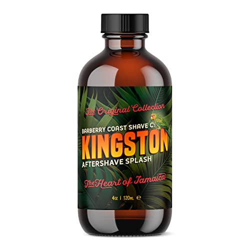 Kingston Aftershave Splash for Men – Scent Inspired by The Heart of Jamaica – Natural and Pure Ingredients – 4oz. – from Barberry Coast Shave Co.