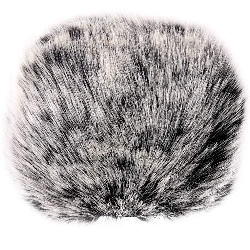ChromLives Furry Windscreen Muff, Mic Cover Wind Muff, Outdoor Microphone Wind Cover Compatible with Zoom H5 H6 and More, Grey