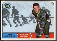 1968 Topps Regular (Hockey) card#80 Billy Harris of the Oakland Seals Grade Excellent to Excellent Mint