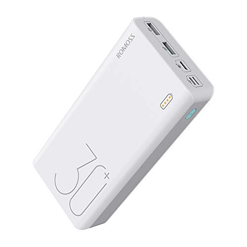 ROMOSS 30000mAh Power Bank Sense 8+, 18W PD USB C Portable Charger with 3 Outputs & 3 Inputs External Battery Pack Cell Phone Charger Battery Compatible with iPhone 13 12, Samsung Galaxy iPad and More