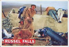 1956 Topps Davy Crockett Orange (R712-1) (Non-Sports) card#79 Russel falls of the Grade Very Good