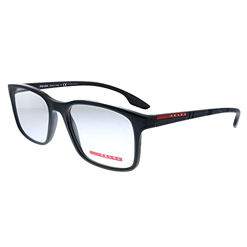 Prada Linea Rossa Lifestyle PS 01LV 1AB1O1 Black Plastic Rectangle Eyeglasses 52mm