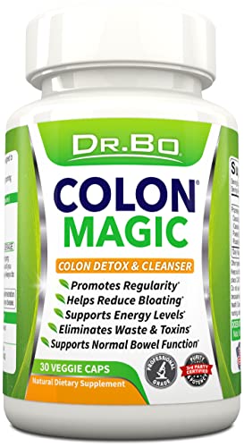Colon Cleanse Detox Formula – Natural Bowel Cleanser Pills for Intestinal Bloating & Fast Digestive Cleansing – Daily Constipation Relief Supplement Gut, Belly, Stomach – Women Men Herbal Weight Flush