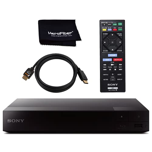 Sony DVD/Blue Ray Players for TV with HDMI, Our 4k Smart DVD Player with WiFi is Great for Streaming & Home Theater. DVD Blu Ray Player Includes an Official Sony DVD Player Remote, HDMI Cable & Cloth