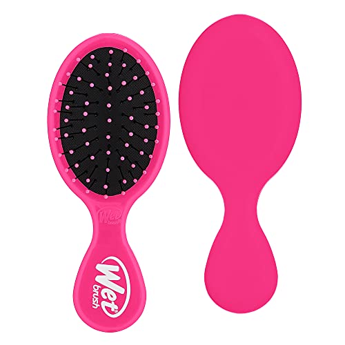 Wet Brush Squirt Detangler Hair Brushes – Pink – Mini Detangling Brush with Ultra-Soft IntelliFlex Bristles Glide Through Tangles with Ease – Pain-Free Comb for All Hair Types