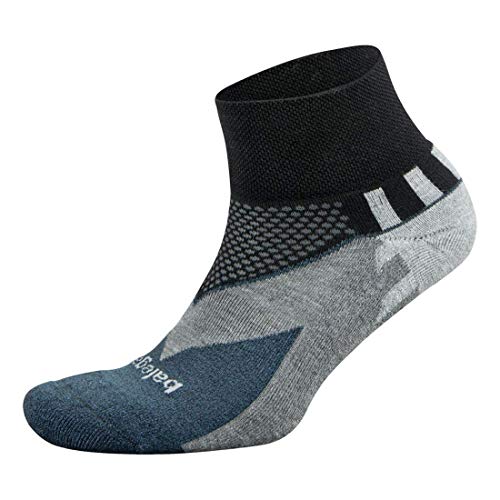Balega Enduro V-Tech Quarter Socks For Men and Women (1 Pair), Black, Medium