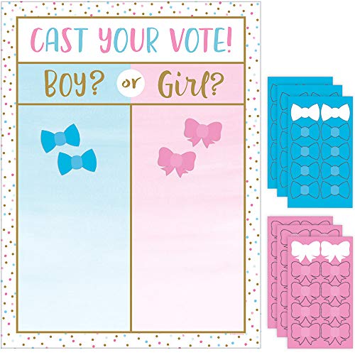Creative Converting 336683 Gender Reveal Balloons Cast Your Votes Game