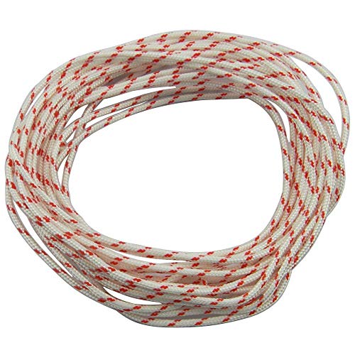 Echo Compatible Recoil Starter Rope 10 ft / 3mm Diameter Replacement Pull Cord for Echo Trimmer Edger Brush Cutter Blower Engine Parts Using 3mm Rope