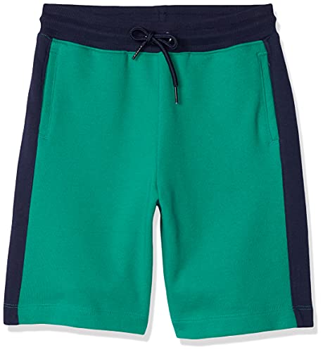 Spotted Zebra Boys’ Colorblock French Terry Short, Green, Small