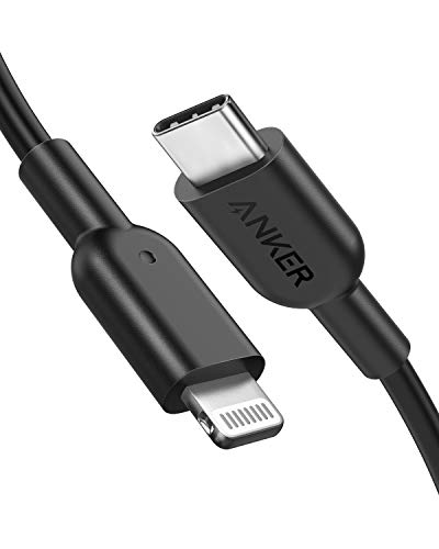 Anker USB C to Lightning Cable [6ft MFi Certified] Powerline II for iPhone 13 13 Pro 12 Pro Max 12 11 X XS XR 8 Plus, AirPods Pro, Supports Power Delivery (Charger Not Included) (Black)