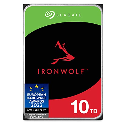 Seagate IronWolf 10TB NAS Internal Hard Drive HDD – CMR 3.5 Inch SATA 6Gb/s 7200 RPM 256MB Cache for RAID Network Attached Storage (ST10000VNZ004)