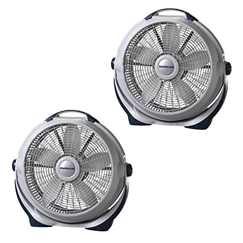 Lasko Wind Machine 3300 20 Inch 3 Speed Cooling Pivoting Head Floor Fan (2 Pack)