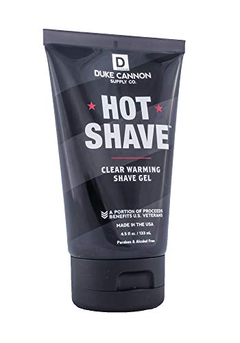 Duke Cannon Supply Co. – Hot Shave Clear Warming Shave Gel, Unscented (4.5 oz) Clear Shaving Gel for a Close and Comfortable Men Shave, 4.5 Fl Oz (Pack of 1)