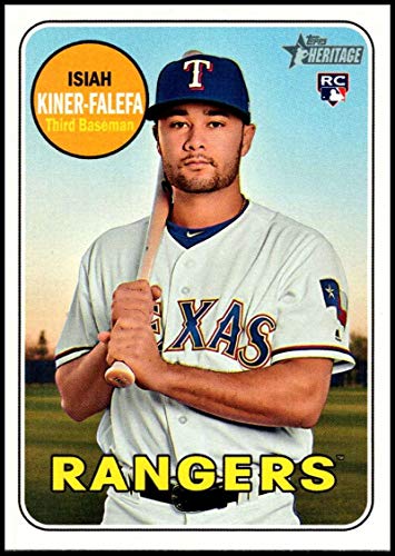 2018 Topps Heritage High Number Baseball #674 Isiah Kiner-Falefa RC Rookie Texas Rangers Official MLB Trading Card
