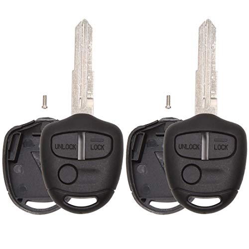uxcell 2pcs 3 Button Remote Key Fob Case Shell Replacement for Mitsubishi Outlander