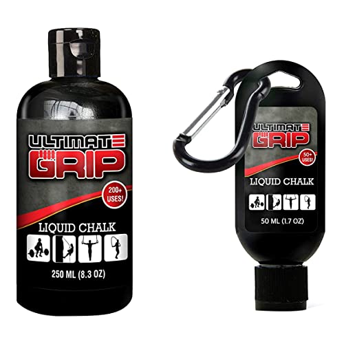 Ultimate Grip Liquid Sports Chalk – 250ml + 50ml – Over 250 Uses – 100% Fully Refundable