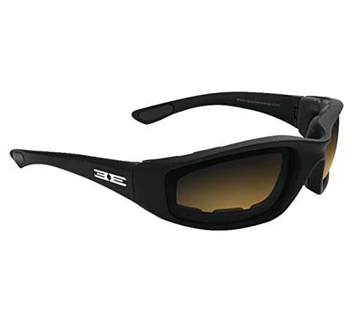 Epoch Eyewear Foam Photochromic Sunglasses Black/Amber/Smoke Lens (Black, OSFM)