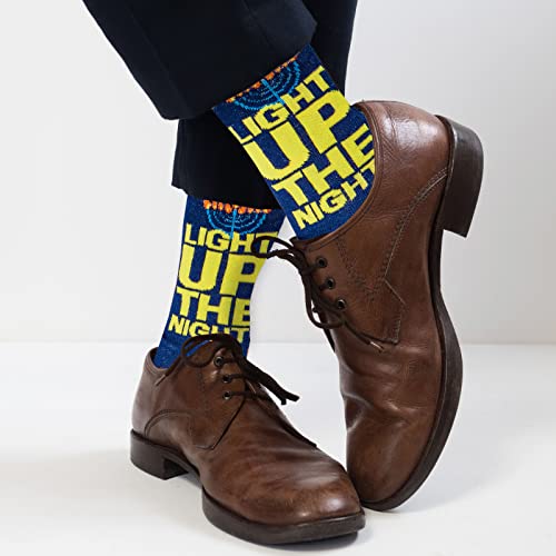 Rite Lite Chanukah Socks, Adult Crew, Sock Size 10-13. Fits Shoe Size 8-12 “Light Up the Night”, Perfect Hanukkah Gift, Hanukkah Socks, Hanukkah Accessories | The Storepaperoomates Retail Market - Fast Affordable Shopping