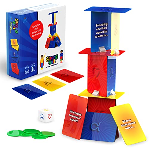 StrongSuit – The Tower of Self Esteem, CBT Play Therapy Game for Kids, Teens | Tools to Boost Social Skills, Creativity, Emotion Regulation, Mindfulness – Used by Therapists, Counselors and Parents