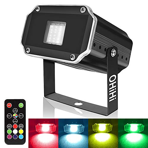 Super Bright Strobe Lights, OHiHi Sound Activated Mini 20W LED Strobe Light, Remote Control Flash Stage Lighting, Best for DJ Xmas Halloween Club Bar Show Party