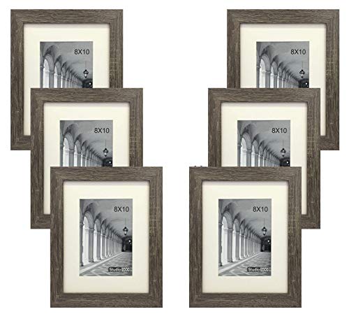 Studio 500 Distressed Grey Picture Frames from Our Distressed Collection (MDF2915) Grey, 6-Pack, Comes in Different Sizes (8×10)