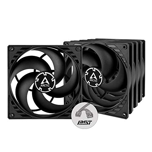 ARCTIC P14 PWM PST (5 Pack) – 140 mm Case Fan with PWM Sharing Technology (PST), Pressure-optimised, Computer, Fan Speed: 200-1700 RPM – Black