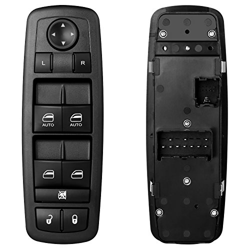 Master Power Window Switch | Compatible with 2009-2012 Dodge Ram 1500 2500 3500, 2008-2010 Jeep Liberty | Replaces# 4602863AD, 4602863AB, 4602533AB, 4602533AD, 901-473