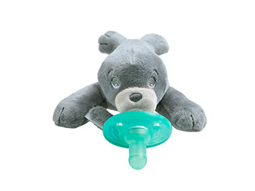 Philips AVENT Soothie Snuggle Pacifier Holder with Detachable Pacifier, 0m+, Seal, SCF347/04
