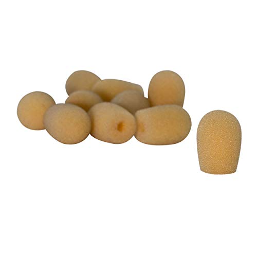 On-Stage ASWS20N10 Tan Windscreens for Headset Microphones, 10 Pack