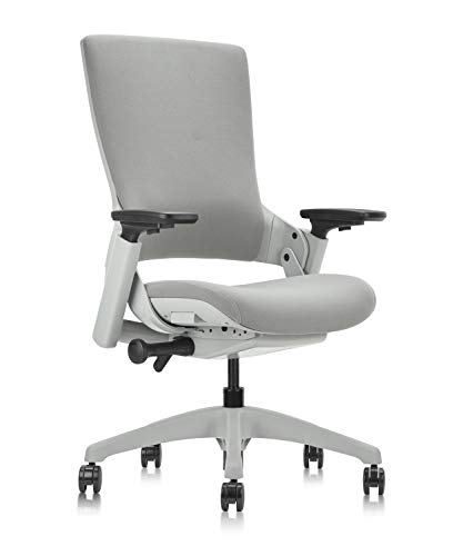 CLATINA Office Chair Swivel Executive Chair, Adjustable Ergonomic Computer Chair with 3D Armrest and Lumbar Support, Fabric Backrest Task Chair for Home Office Conference Room