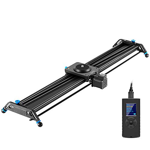 GVM Motorized Camera Slider, 31″ Aluminum Alloy Track Dolly Rail Camera Slider with Tracking Shooting, 120 Degree Panoramic Shooting and Time-Lapse Photography for Most DSLR Cameras