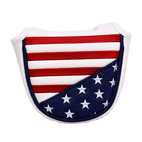 USA Stars and Stripes Magnetic Closure Golf Mallet Putter Head Cover for Odyssey Scotty Cameron Golf Builder