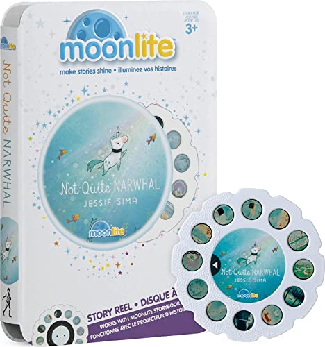 Moonlite Storybook Reels for Flashlight Projector, Kids Toddler | Not Quite Narwhal | Single Reel Pack Story for 12 Months and Up