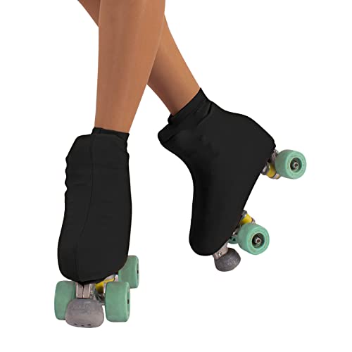 CALZITALY Cover Skates | Skate Boot Covers | Roller Skating Wear Woman and Girl | 70 DEN | Made in Italy (USA: 10/12 = EU: 28/32, Black)