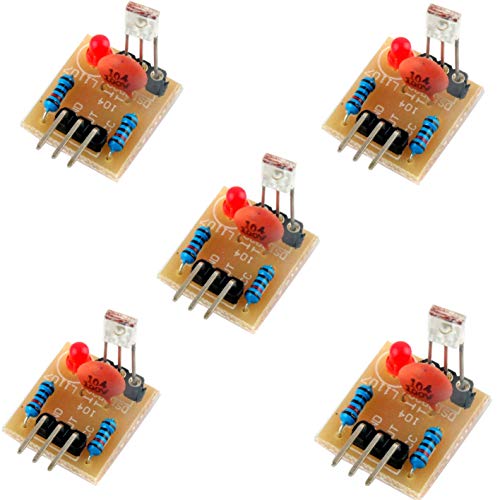 Geekstory 5V Laser Receiver Sensor Detection Module Non-Modulator Tube for Arduino Geekstory(Pack of 5)