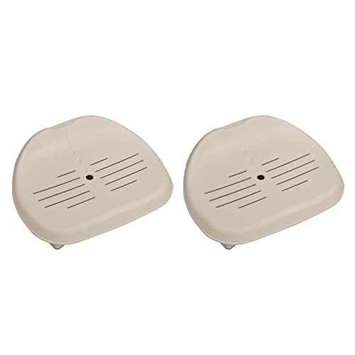 Intex 28502E PureSpa Non-Slip Removable Contoured Seat for Inflatable Hot Tub Spa Accessory with Adjustable Heights, Tan, (2 Pack)