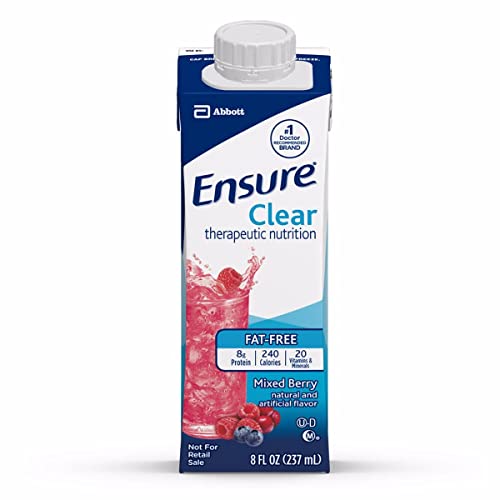 Ensure Clear Mixed Berry, 8 Ounce, New Recloseable Carton – Case of 24