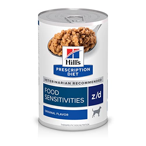 Hill’s Prescription Diet z/d Skin/Food Sensitivities Wet Dog Food, Veterinary Diet, 13 oz. Cans, 12-Pack