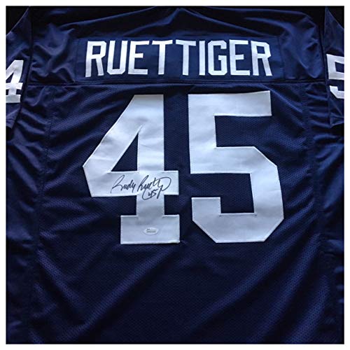 Rudy Ruettiger Signed Autographed Blue Football Jersey JSA COA – Movie Legend – Size XL