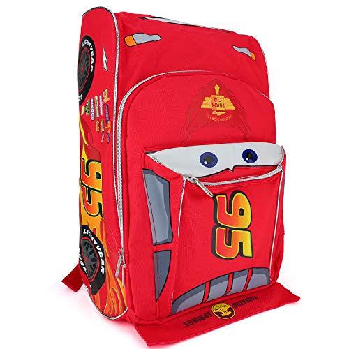 Trendy Apparel Shop Kid’s Boys 95 Radiator Springs Car Shaped 16″ Backpack – Red