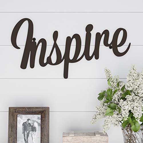 Lavish Home Metal Cutout-Inspire Wall Sign-3D Word Art Home Accent Decor-Perfect for Modern Rustic or Vintage Farmhouse Style