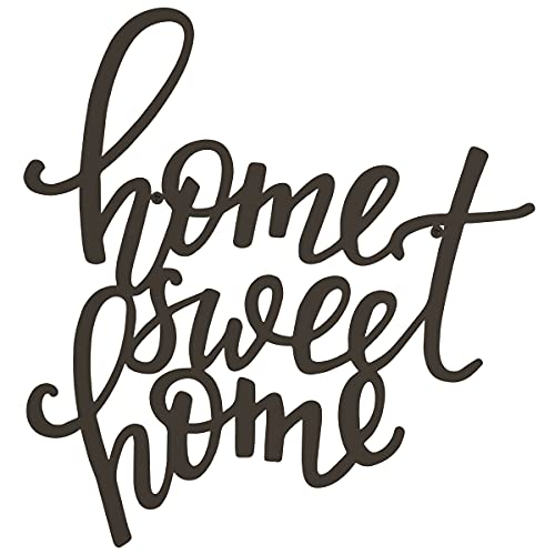 Lavish Home Metal Cutout Sweet Wall Sign-3D Word Art Home Accent Decor-Perfect for Modern Rustic or Vintage Farmhouse Style, Dark Brown
