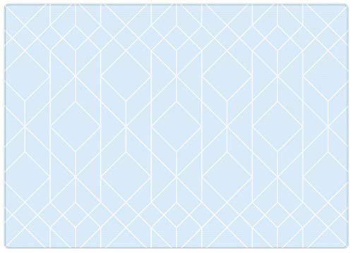 Premium Stylish Foam Floor Mat | Cushy-Soft & Thick | Waterproof, Easy-to-Clean, Hypoallergenic, Non-Toxic, Reversible, Portable | Baby Play Mat, Yoga Mat, Exercise Mat – Large Baby Blue Sky Haven