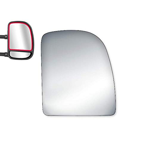 WLLW Mirror Glass Replacement for Ford E150/250/350/F250/F350/F450 Passenger Side