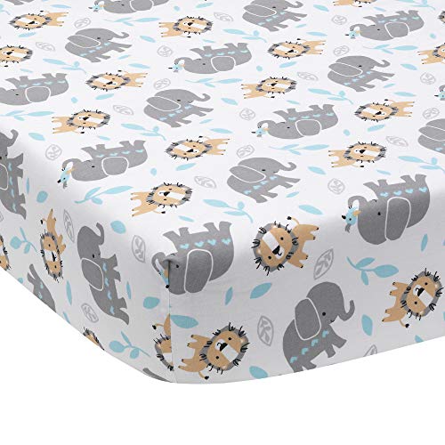 Bedtime Originals Jungle Fun Fitted Crib Sheet, 28×52 Inch (Pack of 1)