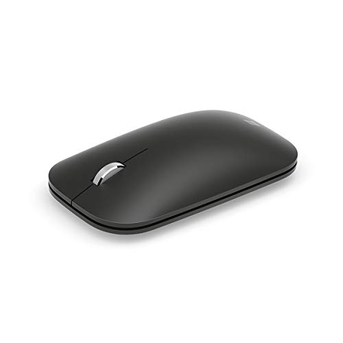 Microsoft Modern Mobile Mouse, Black – Comfortable Right/Left Hand Use design with Metal Scroll Wheel, Wireless, Bluetooth for PC/Laptop/Desktop, works with Mac/Windows 8/10/11 Computers