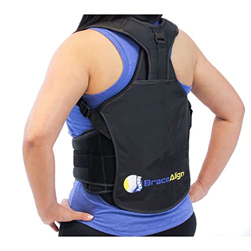 Brace Align TLSO Thoracic Medical Back Brace L0456 L0457 – Back Support and Back Pain Relief for Fractures, Post Op, Herniated Disc, DDD and Spinal Trauma, Mild Scoliosis, Kyphosis, Osteoporosis