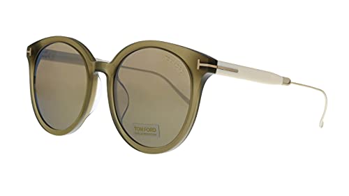 Tom Ford FT0642-K 95G Green Round Sunglasses for womens