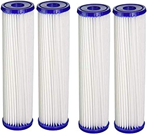 CFS Compatible with HDX HDX2PF4 Pleated Household Water Filters (4 pack): Reduces Sediment – 30 Micron Water Filter